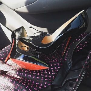 Christian Louboutin Black and Red Heels
